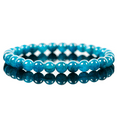 thumbnail image 1 of Natural Blue Apatite 8mm Round Shape Smooth Cut Beads Stretchable Bracelet for Men & Women., 1 of 4