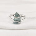 thumbnail image 1 of Natural Blue Apatite Ring, Rough Apatite Ring, Healing Birthstone, Wire Band Ring, 925 Sterling Silver, Womens Ring, Christmas, Thanksgiving, Handmade, Statement Jewelry, Rough Gemstone Jewelry, 1 of 6