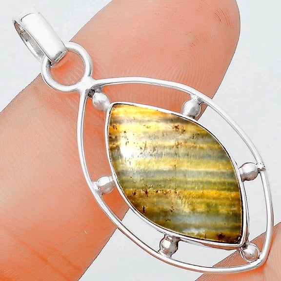 Natural Aragonite 925 Sterling Silver Pendant Jewelry P-1297 SDP129141