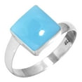 thumbnail image 1 of Natural Blue Chalcedony Ring 925 Sterling Silver Handmade Jewelry, 1 of 5