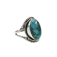 thumbnail image 1 of Natural Blue Copper Turquoise Ring, Turquoise Ring, December Birthstone, Bohemian Ring, 925 Sterling Silver, Womens Ring, Christmas, Thanksgiving, Handmade, Statement Jewelry, Natural Turquoise Ring, 1 of 6