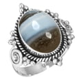 thumbnail image 1 of Natural Blue Opal Ring 925 Sterling Silver Handmade Jewelry, 1 of 6