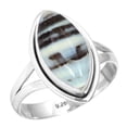 thumbnail image 1 of Natural Blue Opal Ring 925 Sterling Silver Handmade Jewelry, 1 of 6
