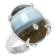 thumbnail image 1 of Natural Blue Opal Ring 925 Sterling Silver Handmade Jewelry, 1 of 6