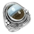 thumbnail image 1 of Natural Blue Opal Ring 925 Sterling Silver Handmade Jewelry, 1 of 6
