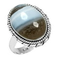 thumbnail image 1 of Natural Blue Opal Ring 925 Sterling Silver Handmade Jewelry, 1 of 6