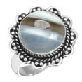 thumbnail image 1 of Natural Blue Opal Ring 925 Sterling Silver Handmade Jewelry, 1 of 6
