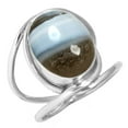 thumbnail image 1 of Natural Blue Opal Ring 925 Sterling Silver Handmade Jewelry, 1 of 6