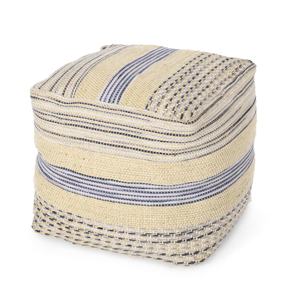 Hemp - Wool Pouf, 200 - Pound Capacity - Fit for Home Lounging