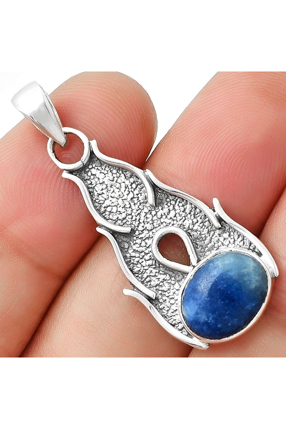 Natural Blue Quartz 925 Sterling Silver Pendant Jewelry P-1400 SDP127301