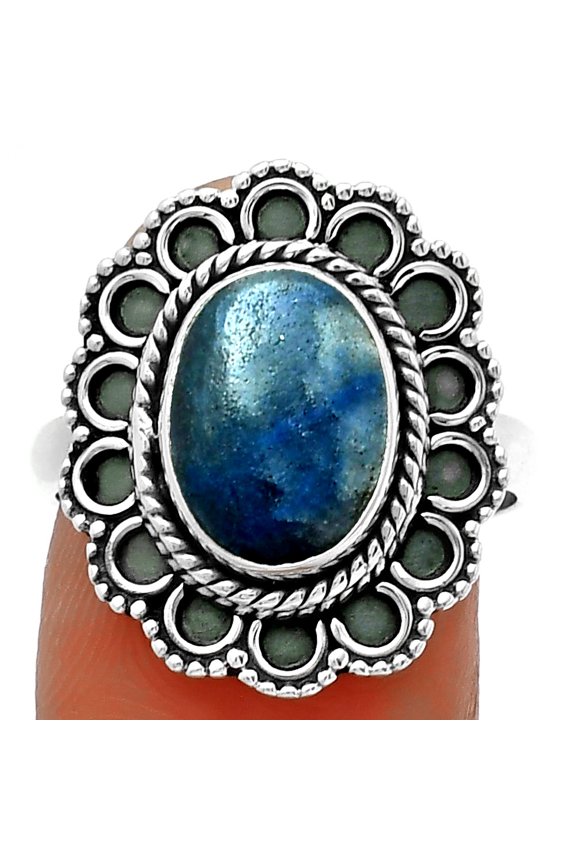 Natural Blue Quartz 925 Sterling Silver Ring s.8 Jewelry R-1256 SDR189685