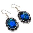 thumbnail image 1 of Natural Blue Rutile Gemstone Handmade 925 Sterling Silver Earring 1.81", 1 of 2