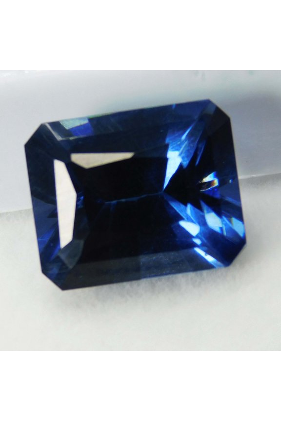 Natural Blue Sapphire Emerald Cut Ring Making 10 Carat Loose Gemstone CERTIFIED