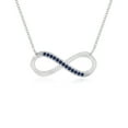thumbnail image 1 of Natural Blue Sapphire Infinity Pendant Necklaces for Women in Sterling Silver, September Birthstone Jewelry Gifts for Her Birthday, Wedding Anniversary, Graduation, Christmas, Mothers Day, 1 of 7