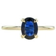 thumbnail image 1 of Ratan Gems Oval Cut Blue Sapphire 925 Sterling Silver Ring, 1 of 5
