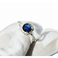 thumbnail image 1 of Natural Blue Sapphire Ring, Blue Sapphire Gemstone Ring, September Birthstone, Zircon Ring Women Ring, Gold Micron, 925 Sterling Silver, Halo Ring, Dainty Minimal Stacking jewelry, Wedding Gift Ring, 1 of 4
