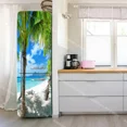 thumbnail image 1 of Natural Blue Sea View Mural Refrigerator Sticker ration Dining Room Fridge Cabinet Coconut Tree Wall Art Decals, 1 of 6