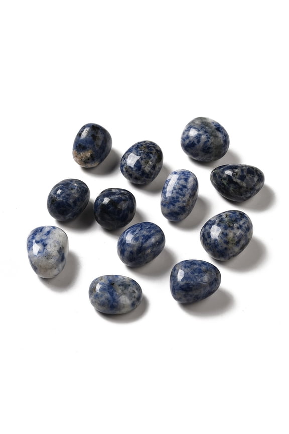 Natural Blue Spot Jasper Beads Tumbled Stone Healing Stones for Reiki Healing Crystals Chakra Balancing Vase Filler Gems No Hole/Undrilled Nuggets 17~30x15~27x8~22mm Blue Spot Jasper