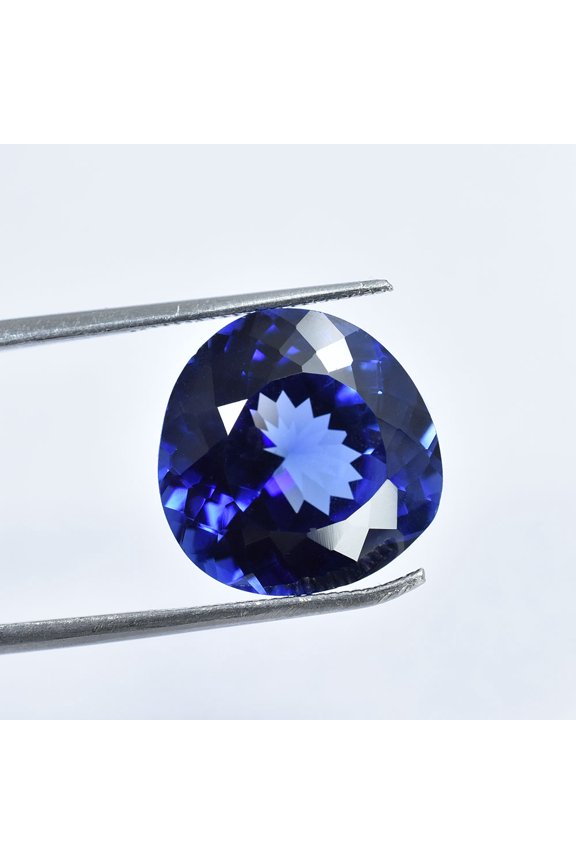 Natural Blue Tanzanite 14 Ct CERTIFIED Square Cushion Shape Ring Making Gemstone