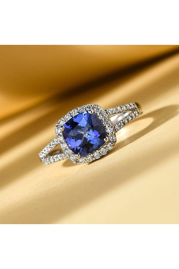 Natural Blue Tanzanite 925 Sterling Silver Ring,Engagemant Ring, Birthstone Rings for Women, Gift For Her
