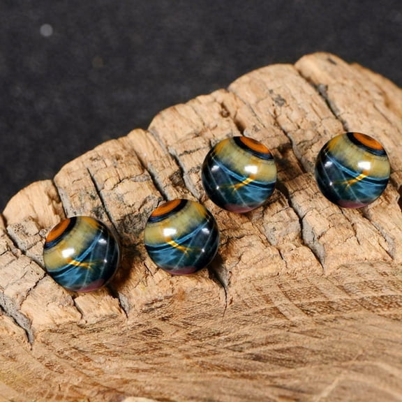 Natural Blue Tiger's Eye Jasper Quartz Sphere Crystal Balls Healing Rock Gift 2pcs