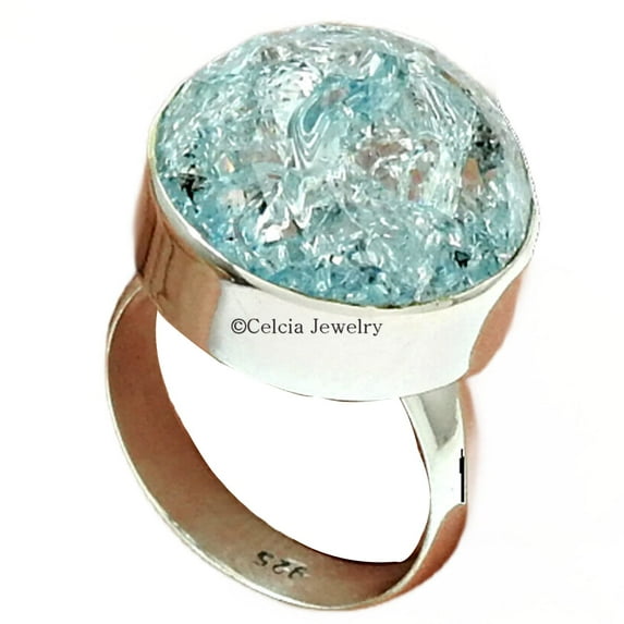 Natural Blue Topaz Ring, Solid 925k Sterling Silver Ring, Exclusive Ring, Solitaire Ring, Friendship Gifts Ring, Birthday Gift Ring, Fancy Ring, Wedding Gifts Ring For Wife (blue-topaz, 7)