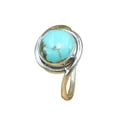 thumbnail image 1 of Natural Blue Turquoise Gemstone 925 Sterling Silver Handmade Statement Ring Gift Jewelry For Her, 1 of 5