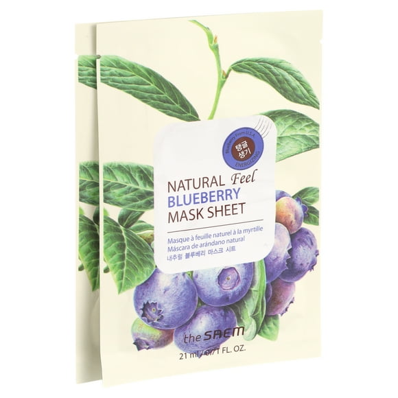 Natural Blueberry Sheet Mask, 2 Pack