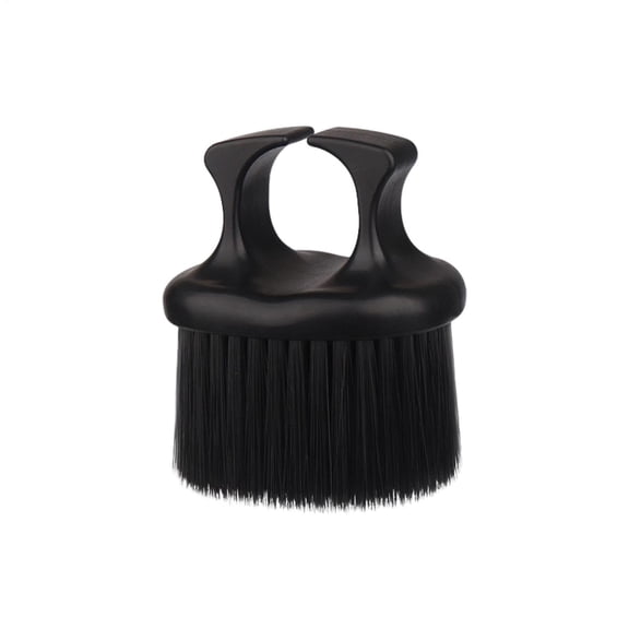 Natural Boar Beard Brush For Barbers Ergonomic Design Finger Ring Handle Mustache Grooming Tool Soft Barbering Comb Accessories, 1.96*2.36 inch, Black