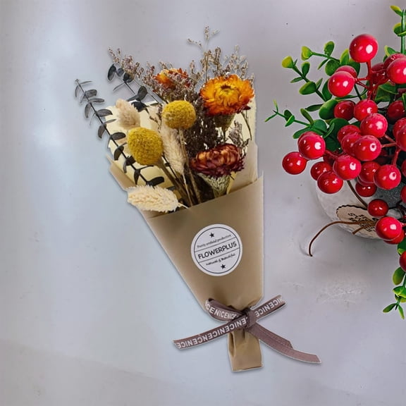 Natural Boho Dried Flowers Grasses Bouquet for Home Table Farmhouse Wedding Vase Centerpieces Rustic Decor,Realistic Artificial Flowers,Artificial flowers仿真花