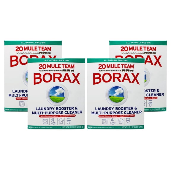 20 Mule Team Borax Detergent Booster & Multi-Purpose Household Cleaner, 65 Ounce, 4 Count