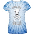 thumbnail image 1 of Natural Born Griller Blue All Over Womens T Shirt, 1 of 2
