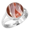 thumbnail image 1 of Natural Botswana Agate Ring 925 Sterling Silver Handmade Jewelry, 1 of 6