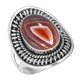 thumbnail image 1 of Natural Botswana Agate Ring 925 Sterling Silver Handmade Jewelry, 1 of 6