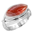 thumbnail image 1 of Natural Botswana Agate Women Jewelry 925 Sterling Silver Ring, 1 of 6
