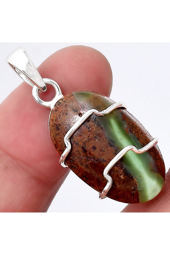Natural Boulder Chrysoprase Australia 925 Sterling Silver Pendant Jewelry P-1638 SDP155128