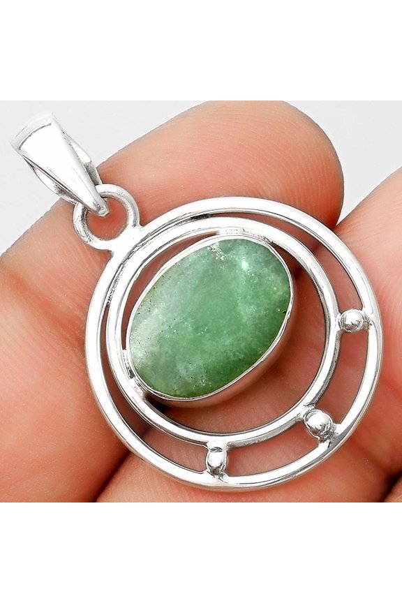 Natural Boulder Chrysoprase Australia 925 Sterling Silver Pendant Jewelry P-1712 SDP126210