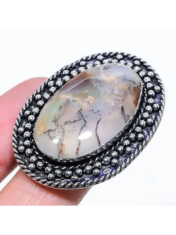 Natural Boulder Opal Gemstone Handmade 925 Sterling Silver Ring Size 7