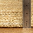 thumbnail image 1 of Natural Braided Jute Area Rug Handwoven Natural 3' Round, 1 of 5