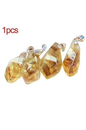 Natural Brazil Citrine Charm Pendant Healing Crystals Enegry Stone For DIYMaking Pendant Exquisite With String G0I4