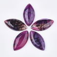 thumbnail image 1 of Natural Brazilian Agate Cabochons Dyed Horse Eye Medium Violet Red 38~40x19~20x6~7mm, 1 of 2