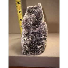 Natural Brazilian Amethyst Crystal Cluster, Exact Stone Shown, 1 lb 11.5 oz, 4.5-Inch Freestanding Raw Purple Quartz Geode for Home Decor and Mineral Collection