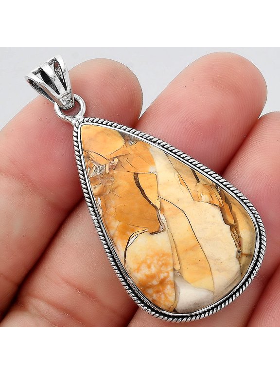 Natural Brecciated Mookaite 925 Sterling Silver Pendant Jewelry P-1056 SDP156214