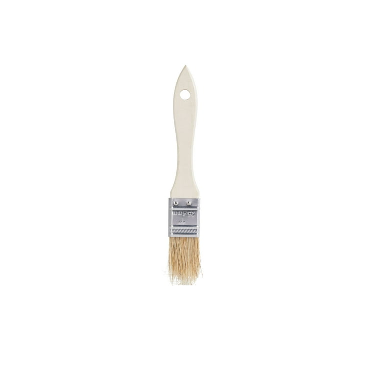 Natural Bristle Flat 1-In. Chip Household Paint Brush for Paint and Crafts, Brown