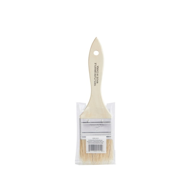 Natural Bristle Flat 2in. Chip Household Paint Brush for Paint and Crafts