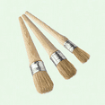 Natural Bristle Round Chalk Paint Wax Brushes Set of 3, Professional