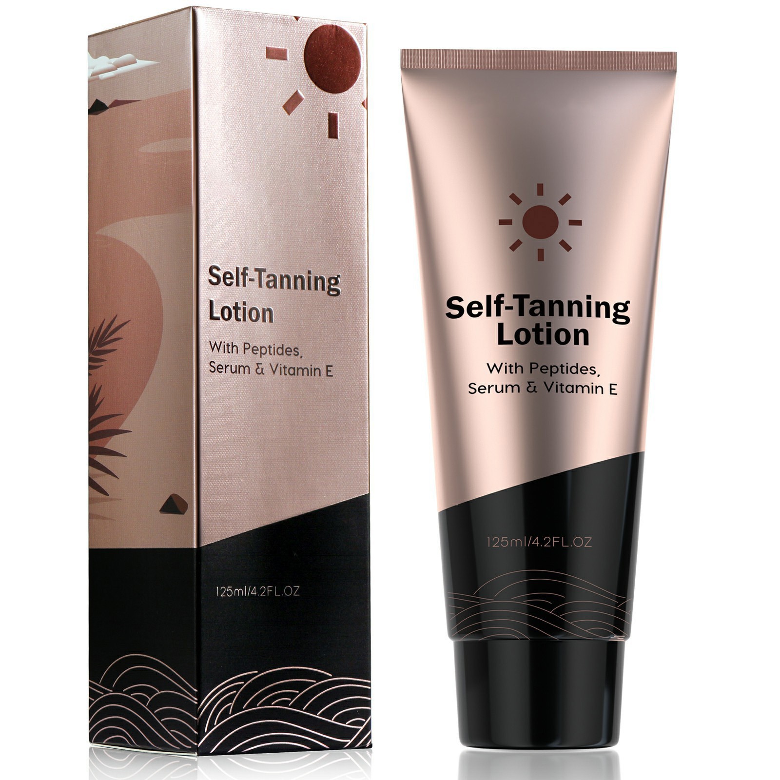 Natural Bronze Glow Sunless Tanning For Dark Wheat Skin Tone Beach