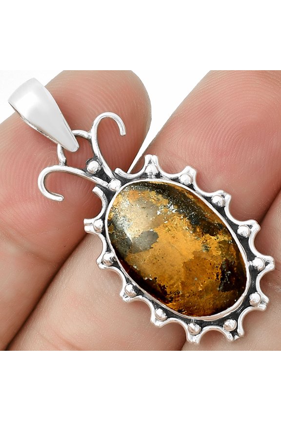 Natural Bronzite 925 Sterling Silver Pendant Jewelry P-1249 SDP131059