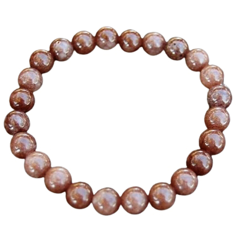 Bracciale Elasticizzato In Ametrino (ametista E Citrino) - Perle Rotonde Lisce Da 8mm, Lunghezza 7 Pollici, Unisex, Per Prosperità E Meditazione