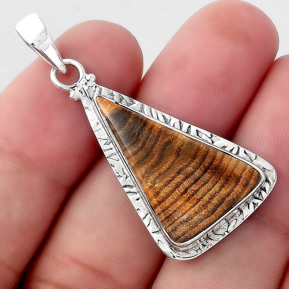 Natural Brown Aragonite 925 Sterling Silver Pendant Jewelry P-1397 SDP156444